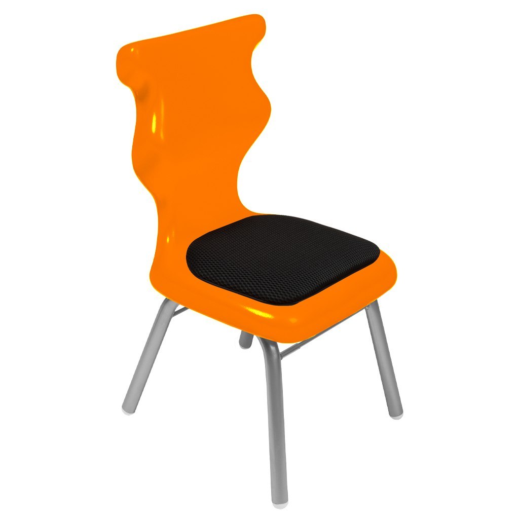 Ergonomiczne krzesło szkolne Classic Soft rozmiar 1 pomarańczowy dobre krzesło stacjonarne do biurka, ławki, szkoły, sali konferencyjnej dla dzieci
